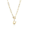 Letter Necklace Real Gold Plated Trend Hip Hop Necklace