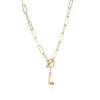 Letter Necklace Real Gold Plated Trend Hip Hop Necklace