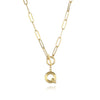 Letter Necklace Real Gold Plated Trend Hip Hop Necklace