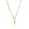 Letter Necklace Real Gold Plated Trend Hip Hop Necklace