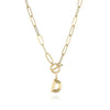 Letter Necklace Real Gold Plated Trend Hip Hop Necklace