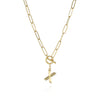 Letter Necklace Real Gold Plated Trend Hip Hop Necklace