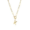Letter Necklace Real Gold Plated Trend Hip Hop Necklace