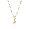 Letter Necklace Real Gold Plated Trend Hip Hop Necklace