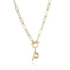 Letter Necklace Real Gold Plated Trend Hip Hop Necklace