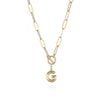Letter Necklace Real Gold Plated Trend Hip Hop Necklace