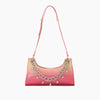 Rainbow Baguette Croc Froggy Gradient Women Shoulder Bags New Fashion Handbag Pearl Chain Diamond Metal Female Bag Summer