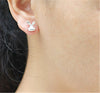S925 Silver Earrings Hypoallergenic Little White Rabbit Female Earrings