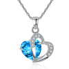 European And American Necklace Amethyst Multicolored Zircon Heart Necklace