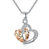 European And American Necklace Amethyst Multicolored Zircon Heart Necklace