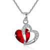 European And American Necklace Amethyst Multicolored Zircon Heart Necklace