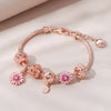 Gradient Color Daisy DIY Beaded Bracelet Hollow Diamond Flower Ball Bracelet