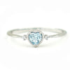 Blue Topaz Heart Shaped Engagement Ring