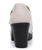Womens Pumps Shoes Mary Jane Genuine Leather Sheepskin Retro Square