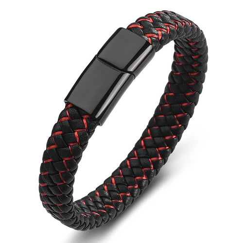Titanium steel black woven Bracelet