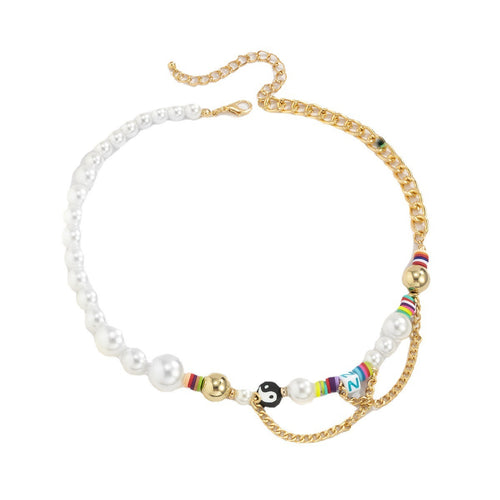 Pearl Men's Necklace New Korean Ins Wind Necklace
