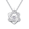 Zircon hexagram necklace