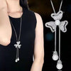 New necklace pearl swan sweater chain