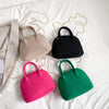 Felt Rhombus Chain Women's Elegant Shoulder Shell Bag