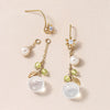 Women's White Crystal Drop Earrings