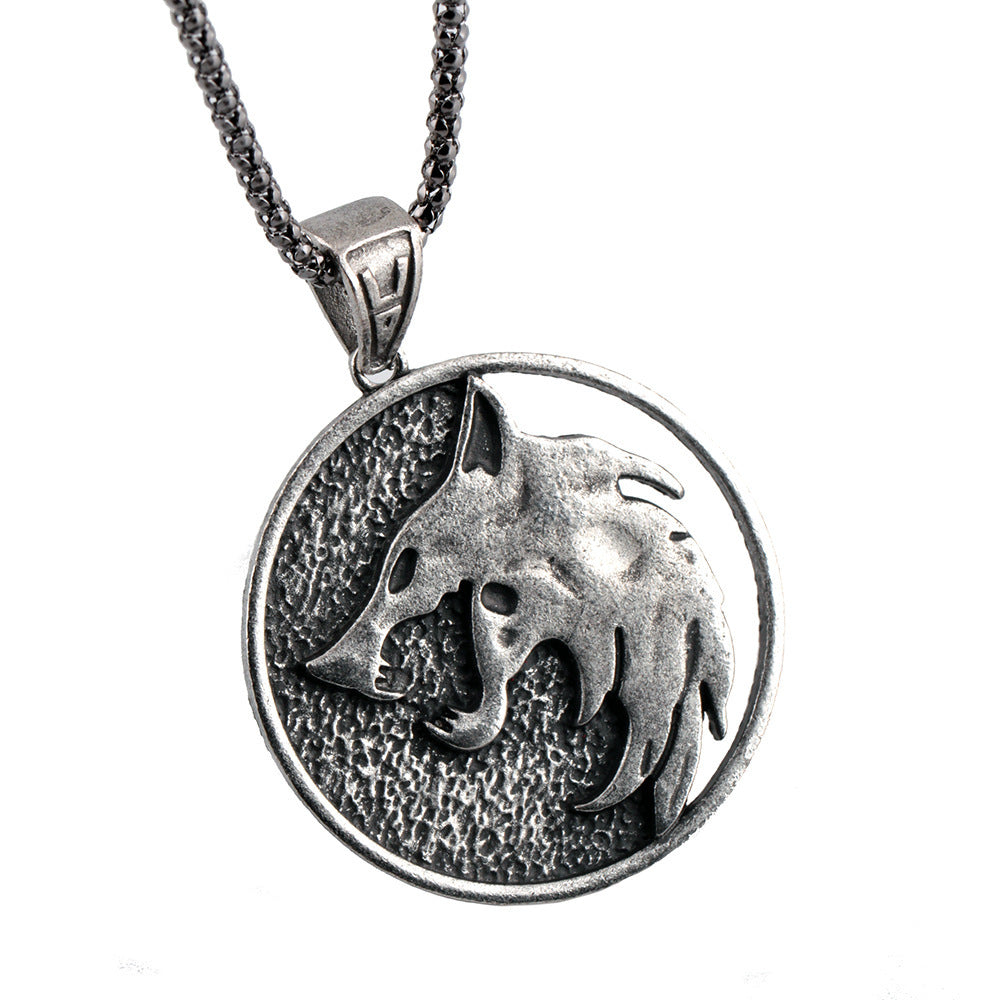 Wolf head necklace