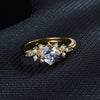 14k gold engagement tail ring ring