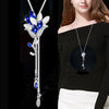 New necklace pearl swan sweater chain