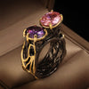 Zircon ring gold plated ladies ring