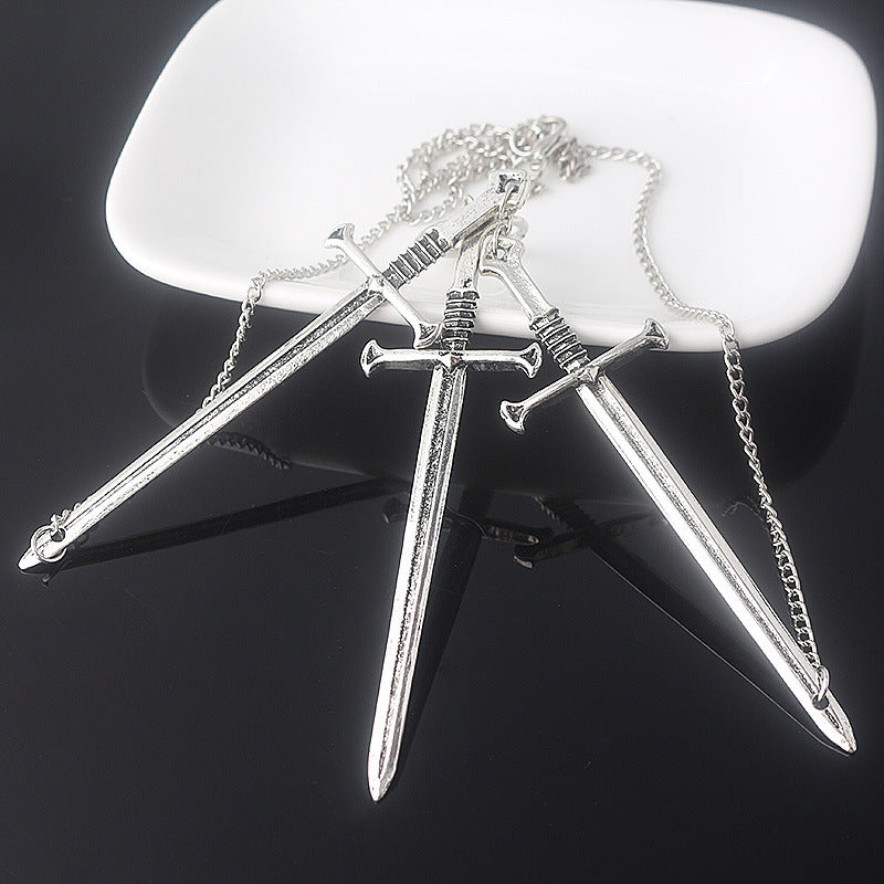 Three sword necklace