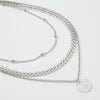 Necklace Female Geometric Disc Retro Trend Chain Necklace