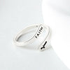Adjustable Ring Vintage Faith Letters Cross Opening Adjustable Rings For Women Men Christian Jewelry Gift