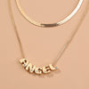 Monogrammed copper necklace