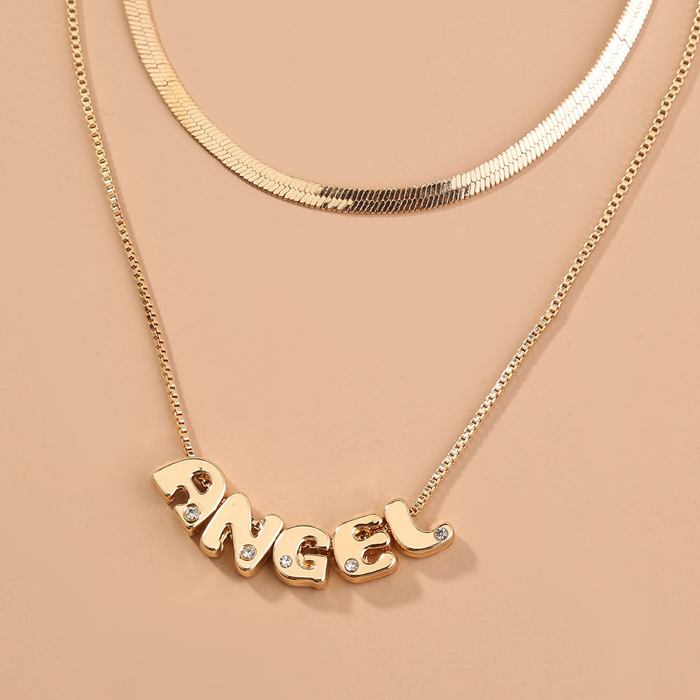 Monogrammed copper necklace