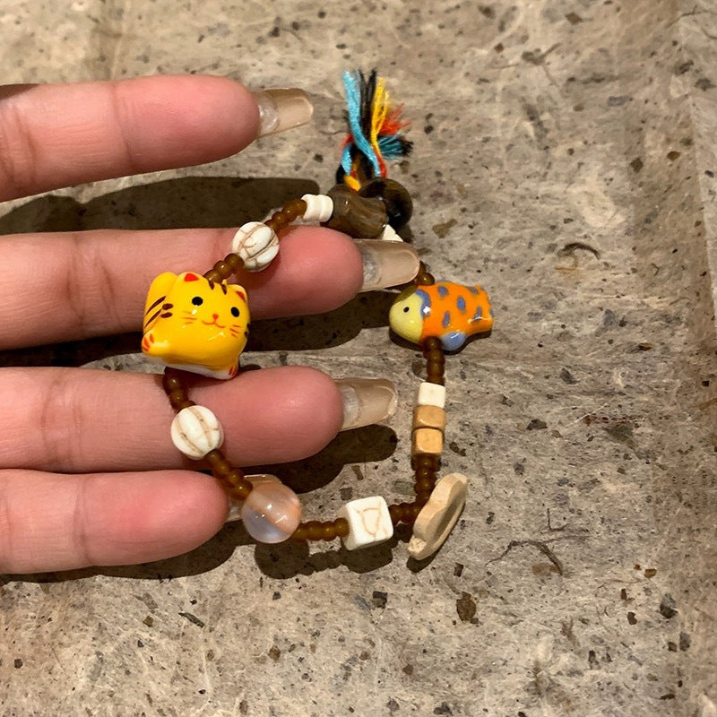 Childlike Cartoon Rabbit Ceramic Bracelet For Women