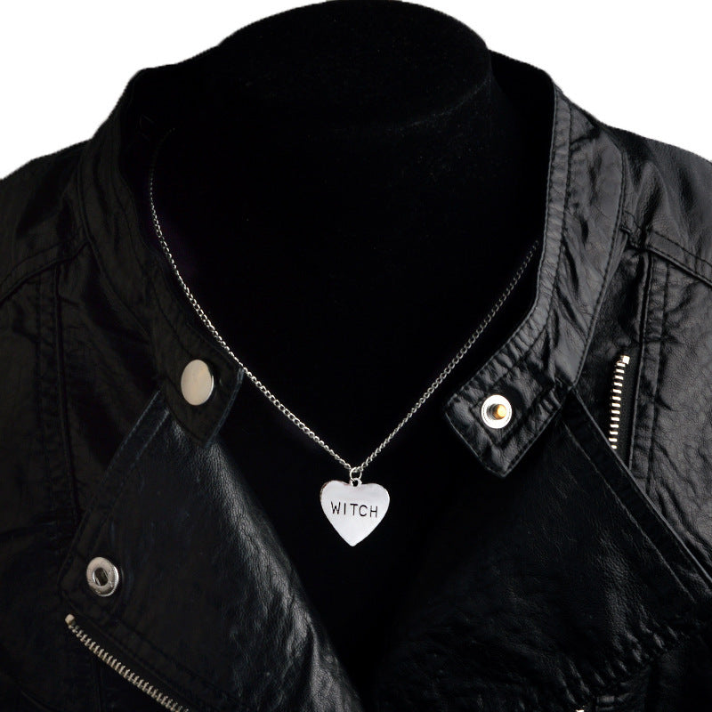 Witch Necklace Creative Love Halloween Necklace