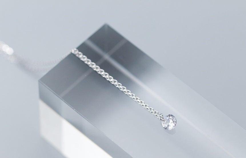 Single diamond necklace
