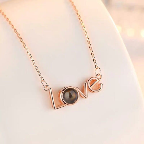 LOVE projection necklace