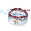 Four-color beaded woven bracelet