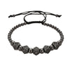 Woven five diamond four-color bracelet