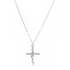 Alloy Rose Cross Pendant Necklace Earrings Earrings Necklace