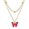 Colorful butterfly necklace
