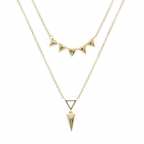 Metal geometric necklace