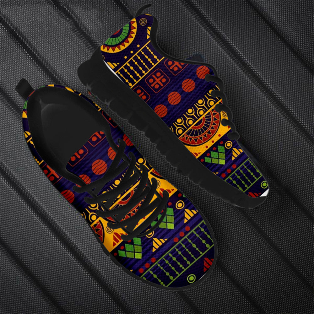 Printed Sports And Leisure Mesh Running Shoes For Men And Women