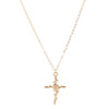 Alloy Rose Cross Pendant Necklace Earrings Earrings Necklace
