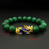 Thermochromic 12mm Green Chalcedony Warm Color Mascot Bracelet