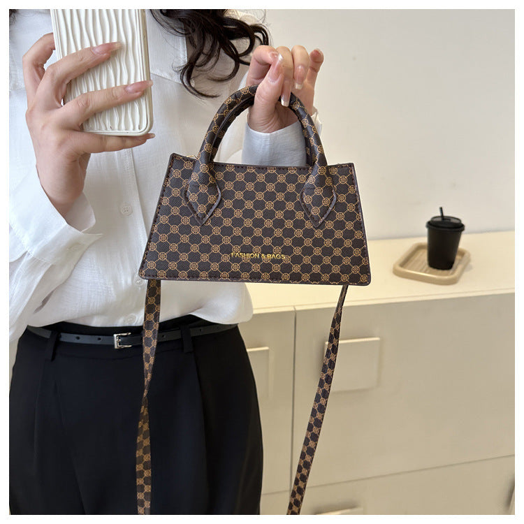 Portable Simplicity Fashionable Retro Casual Plaid Shoulder Messenger Bag For Women