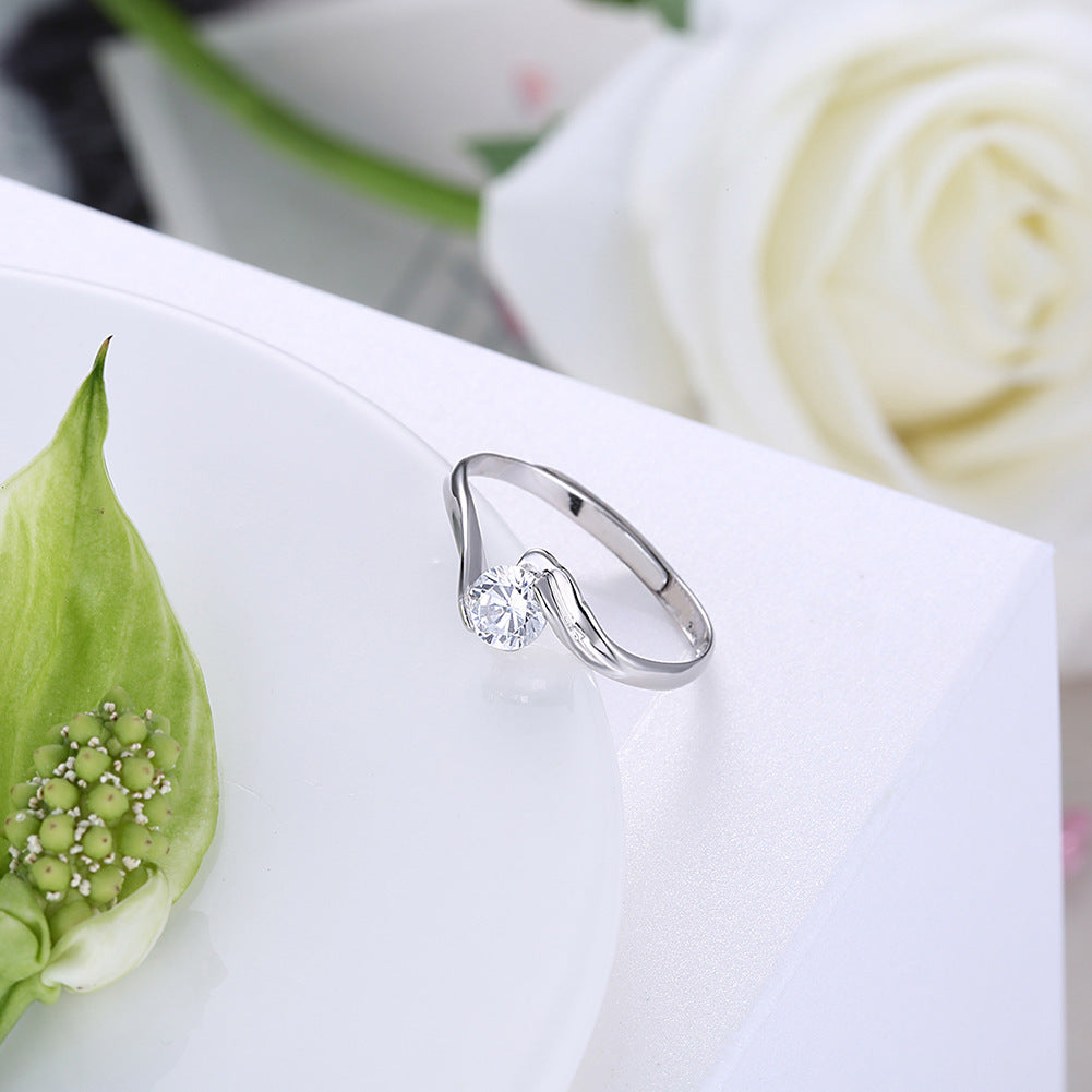 Adjustable Zircon Ring