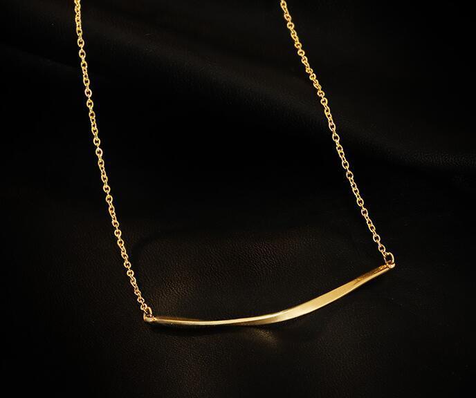 Curved Smiley Necklace