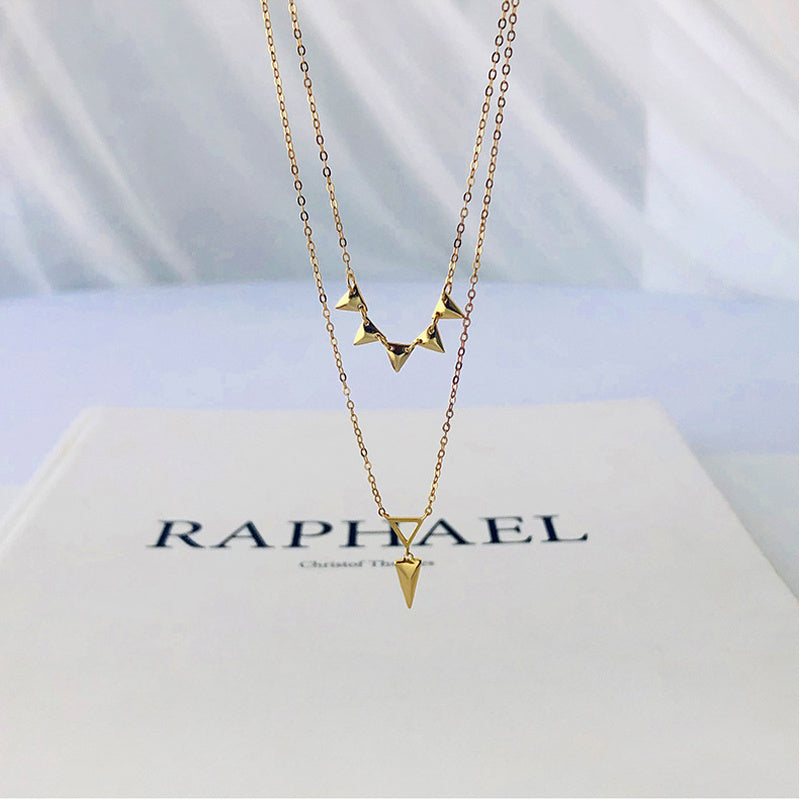 Metal geometric necklace