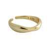 Adjustable wavy opening ring
